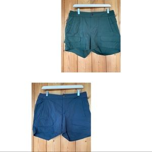 OLIVE GREEN & CHARCOAL GREY ATHLETA TREKKIE SHORTS